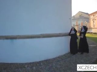Bizzare dirty clip with catholic nuns! With monster!