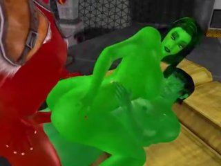 [fantasy-3dsexvilla 2] she-hulk गड़बड़ द्वारा एक demon और the hulk पर 3dsexvilla 2