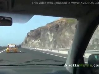 Exhib nip sur l autoroute en cam2cam avec un người hâm mộ en francais