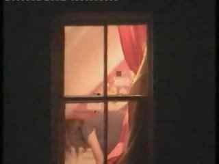 Delightful model zasačeni goli v ji soba s a okno peeper