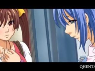 Mưa hentai y tá đang có một mắt rolling cực khoái