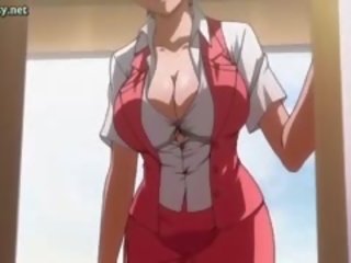 Stor boobed anime deity får jizzload