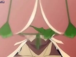 Groovy Anime Milf Rubs putz With Her Huge Tits