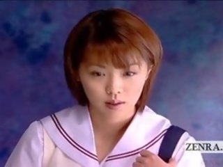 Subtitled 衣女裸體男 優勢 日本語 年輕 女士 senzuri