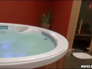 Chick anal reamed in a private jacuzzi