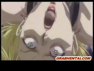 Blonde hentai super brutally tentacles fucked
