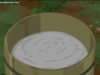 Pełne pasji anime dostaje mokre cipka pieprzony