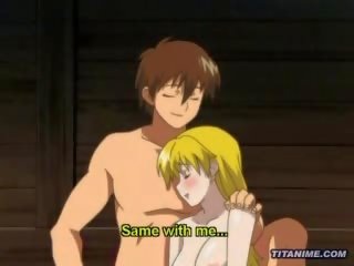 Magicl hentai anime miestietis spanks a blondinė adolescent gilus