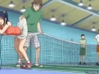 Randy quần vợt tập luyện