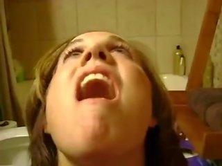 Kristen drinking sperm video
