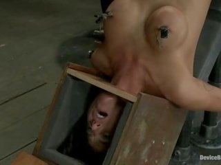 Sensational Skinny Milf With Big Tits Is Bound In A Custom Metal Device Brutally Fucked And Zippered