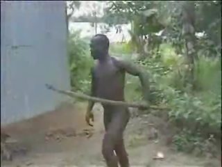 Hebat teruk mentah keras warga afrika hutan seks / persetubuhan!