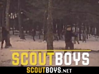 Twink gets his ass pumped outdoors by nubile gay-SCOUTBOYS&period;NET