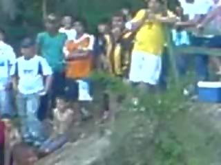Crazy Latins Having adult movie In The River While Rest Of The Village Looking clip