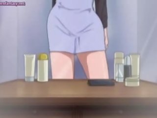 Liels meloned anime mammīte bauda hardcore darbība