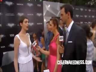 Julkkis anne hathaway pokers at the pimeä ritari premiere