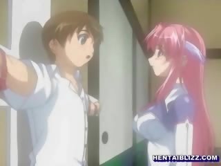 Cautivo hentai joven consigue aspirado su miembro por desagradable hentai alumna adolescente