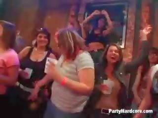 Foxy teen sluts having wild dirty film at night club sex party