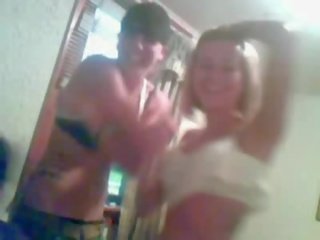 Two fabulous drunk teens strip, fondles and kiss on webcam mov