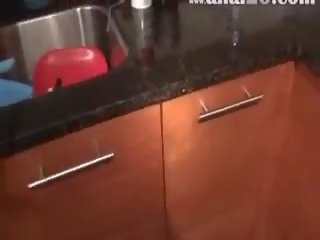 Profondo dilettanti stronzo sporco clip in il cucina