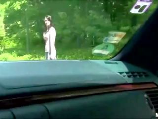 Adorable Belle gets fucked in the car