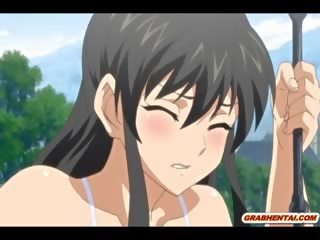 Swimsuit hentai gangbang and creampie