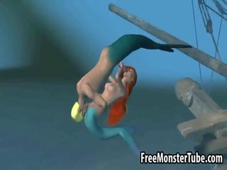 3d λίγο mermaid κάτι σπουδαίο παίρνει πατήσαμε σκληρά υποθαλάσσια