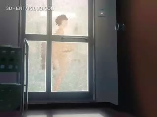 Hentai anime sesso clip bambola prende scopata buono in doccia